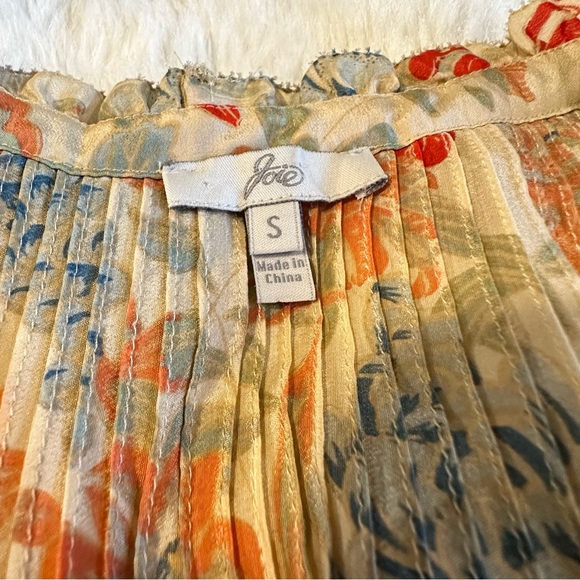 Joie silk top pop overview kimono wynne fiery red small - Picture 4 of 15